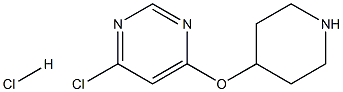 6-Chloro-4-pyrimidinyl 4-piperidinyl etherhydrochloride 结构式