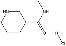 N-Methyl-3-piperidinecarboxamide hydrochloride 结构式