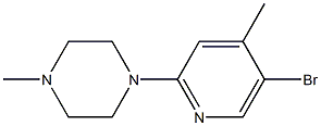 1-(5-Bromo-4-methyl-2-pyridinyl)-4-methylpiperazine 结构式