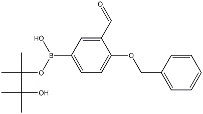 4-苄氧基-3-醛基硼酸频哪酯 结构式