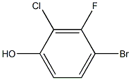 2-氯-3-氟-4-溴苯酚 结构式