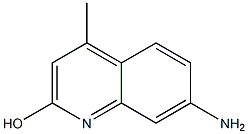 7-氨基-4-甲基喹啉-2-醇 结构式