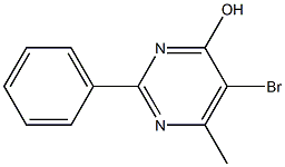 5-bromo-6-methyl-2-phenyl-pyrimidin-4-ol 结构式