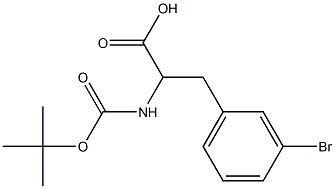 BOC-DL-3-溴苯丙氨酸 结构式