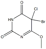 5-bromo-5-chloro-6-methoxy-dihydro-pyrimidine-2,4-dione 结构式