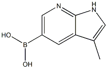 3-methyl-1H-pyrrolo[2,3-b]pyridin-5-ylboronic acid 结构式