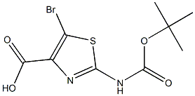 5-bromo-2-[(tert-butoxycarbonyl)amino]-1,3-thiazole-4-carboxylic acid 结构式