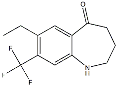 7-ethyl-8-(trifluoromethyl)-1,2,3,4-tetrahydrobenzo[b]azepin-5-one 结构式