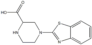 4-Benzothiazol-2-yl-piperazine-2-carboxylic acid 结构式