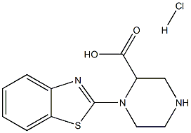 1-Benzothiazol-2-yl-piperazine-2-carboxylic acid hydrochloride 结构式