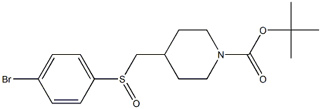 4-(4-Bromo-benzenesulfinylmethyl)-piperidine-1-carboxylic acid tert-butyl ester 结构式