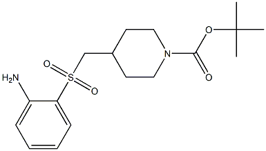 4-(2-Amino-benzenesulfonylmethyl)-piperidine-1-carboxylic acid tert-butyl ester 结构式