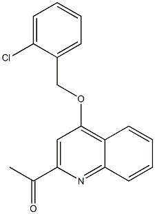 1-(4-(2-chlorobenzyloxy)quinolin-2-yl)ethanone 结构式