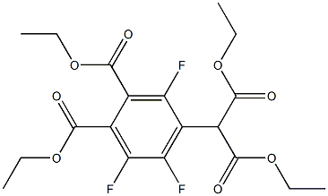 diethyl 4-(1,3-diethoxy-1,3-dioxopropan-2-yl)-3,5,6-trifluorophthalate 结构式