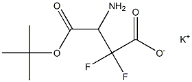 Boc-3-amino-2,2-difluoro-propionic acid potassium salt 结构式