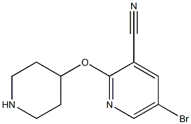 5-bromo-2-(piperidin-4-yloxy)pyridine-3-carbonitrile 结构式