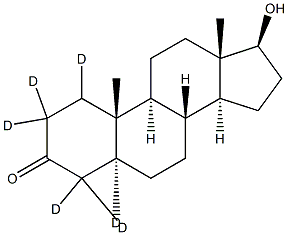 5a-Androstan-17b-ol-3-one-1,2,2,4,4,5-d6 结构式