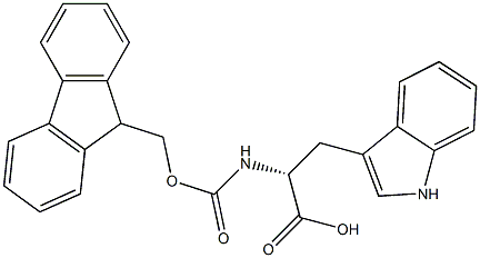 N-芴甲氧羰酰基-D-色氨酸 结构式