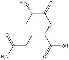 N(2)-L-丙胺酰-L-谷氨酰胺 结构式