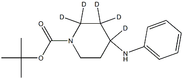 N-tert-Butoxycarbonyl-4-anilinopiperidine-d5 结构式