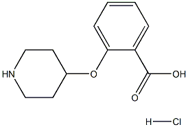 2-(Piperidin-4-yloxy)benzoic acid hydrochloride 结构式