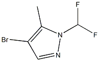 4-Bromo-1-(difluoromethyl)-5-methyl-1H-pyrazole 结构式