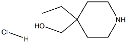 (4-Ethylpiperidin-4-yl)methanol hydrochloride 结构式