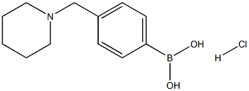 [4-(Piperidin-1-ylmethyl)phenyl]boronic acid hydrochloride 结构式