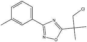 5-(1-CHLORO-2-METHYLPROP-2-YL)-3-(3-METHYLPHENYL)-1,2,4-OXADIAZOLE 结构式