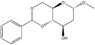 Methyl 4,6-O-benzylidene-2-deoxy-a-D-glucopyranoside 结构式