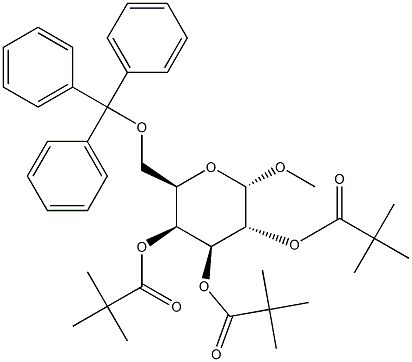 Methyl 2,3,4-tri-O-pivaloyl-6-O-trityl-a-D-galactopyranoside 结构式