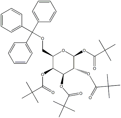 1,2,3,4-Tetra-O-pivaloyl-6-O-trityl-b-D-galactopyranose 结构式