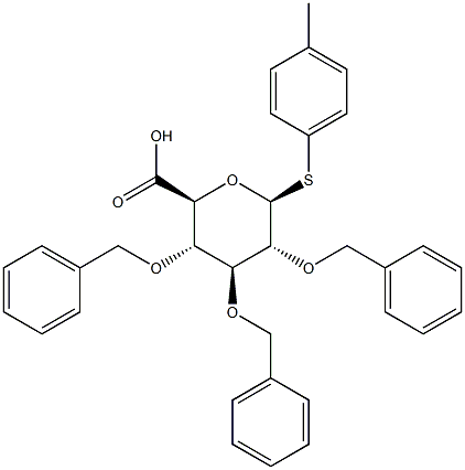 4-Methylphenyl 2,3,4-tri-O-benzyl-b-D-thioglucuronide 结构式