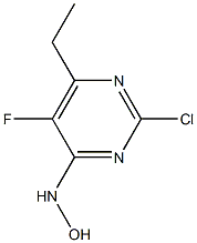 2-氯-4-羟氨基-6-乙基-5-氟嘧啶 结构式