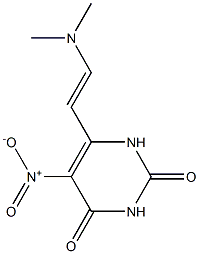(E)-6-(2-(二甲氨基)乙烯基)-5-硝基嘧啶-2(1H,3H)二酮 结构式