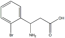 (RS)-3-氨基-3-(2-溴苯基)丙酸 结构式