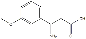 (RS)-3-氨基-3-(3-甲氧基苯基)丙酸 结构式