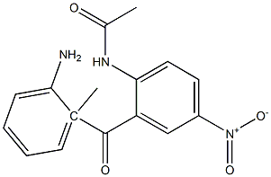 2-(2-乙酰氨基)-5-硝基-苯甲酰-(2-甲基)苯胺 结构式