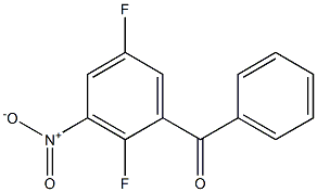 2,5-二氟-3-硝基二苯甲酮 结构式