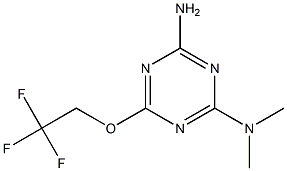 2-氨基-4-二甲氨基-6-三氟乙氧基-1,3,5-三嗪 结构式