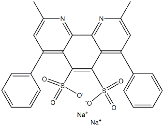 Disodium 2,9-dimethyl-4,7-diphenyl-1,10-phenanthrolinedisulfonate 结构式