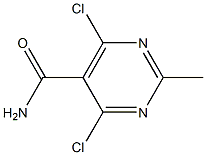 2-甲基-4,6-二氯-5-嘧啶甲酰胺 结构式