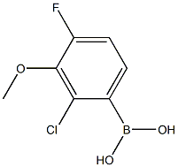 2-氯-3-甲氧基-4-氟-苯硼酸 结构式