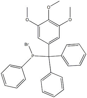 三苯基(3,4,5-三甲氧基苄基)溴化膦 结构式