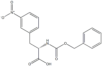 CBZ-L-3-硝基-苯丙氨酸 结构式