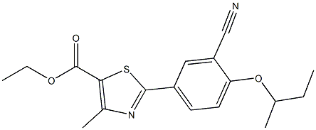 ethyl 2-(4-(sec-butoxy)-3-cyanophenyl)-4-methylthiazole-5-
carboxylate 结构式