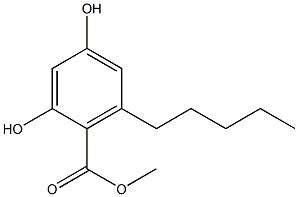 2,4-二羟基-6-戊基苯甲酸甲酯 结构式