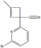 1-(6-bromopyridin-2-yl)-3-methylcyclobut-2-ene-1-carbonitrile 结构式