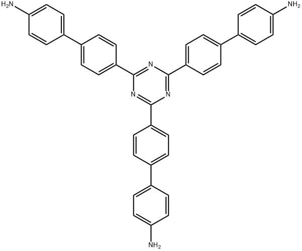 4',4''',4'''''-(1,3,5-triazine-2,4,6-triyl)tris(([1,1'-biphenyl]-4-amine)) 结构式