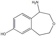 1-amino-1,2,4,5-tetrahydrobenzo[d]oxepin-7-ol 结构式